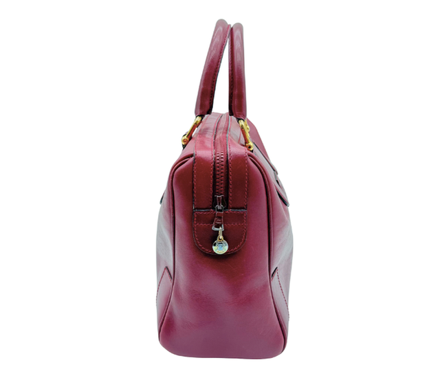 Céline – Sac à main en cuir Bordeaux
