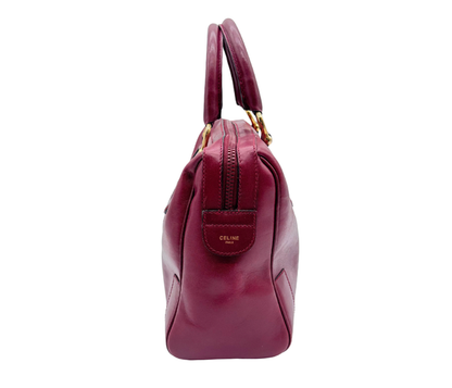 Céline – Sac à main en cuir Bordeaux