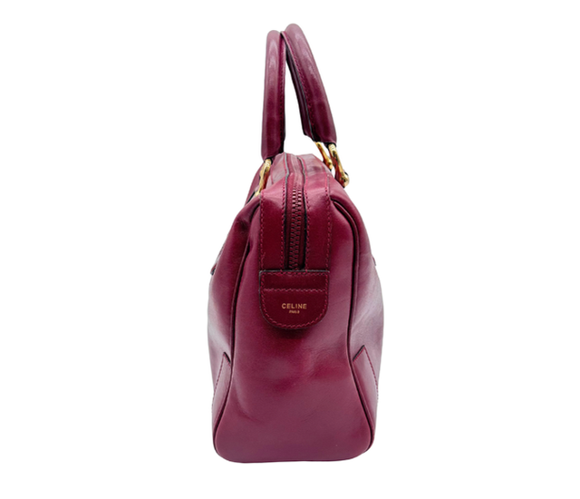 Céline – Sac à main en cuir Bordeaux