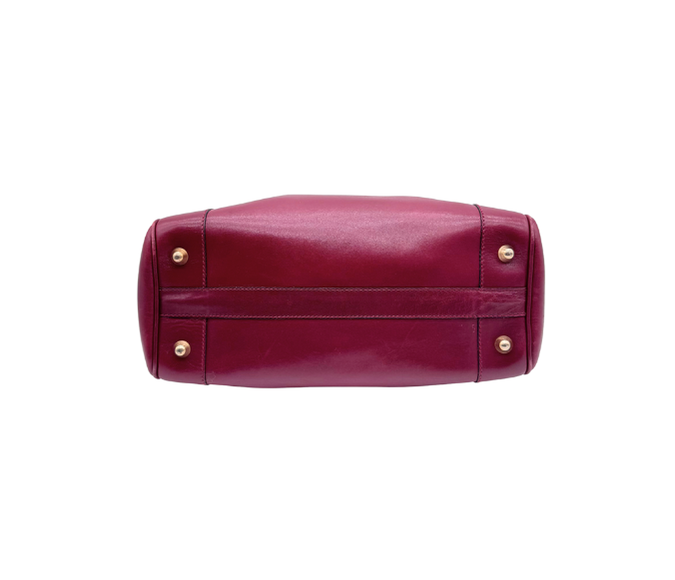 Céline – Sac à main en cuir Bordeaux