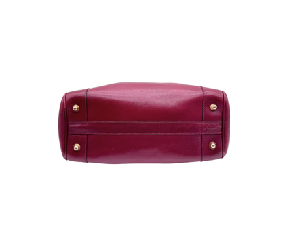 Céline – Sac à main en cuir Bordeaux