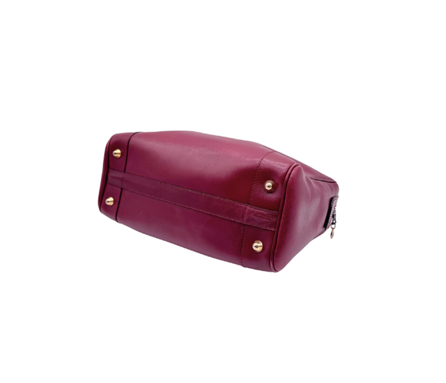 Céline – Sac à main en cuir Bordeaux
