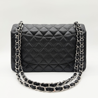 Chanel – Timeless Jumbo Double Flap 30 cm Cuir Caviar Noir