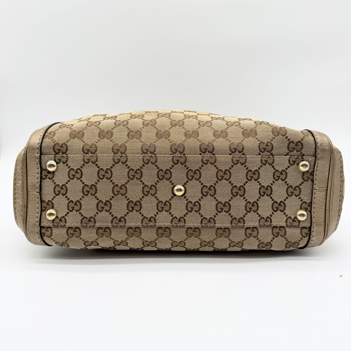 Gucci - Sac GG Canvas Beige Double Porté