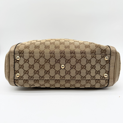 Gucci - Sac GG Canvas Beige Double Porté