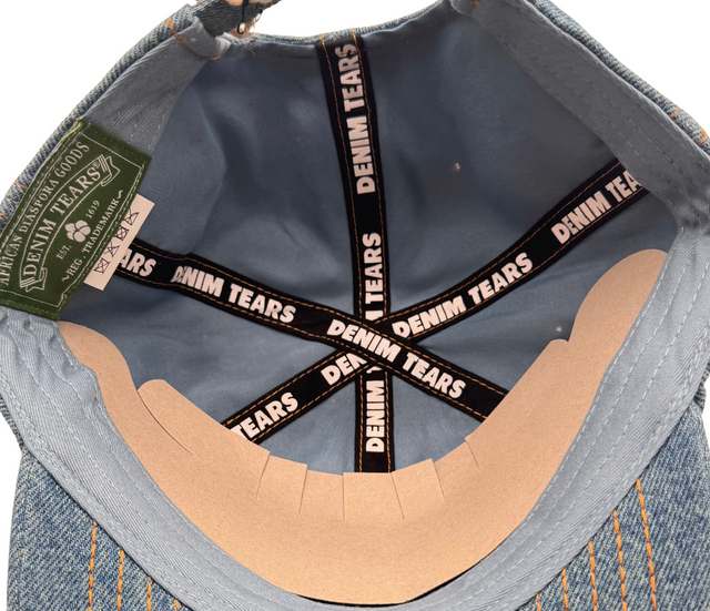 Casquette Denim Brodée – Fleurs Blanches