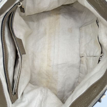 Gucci - Sac GG Canvas Beige Double Porté