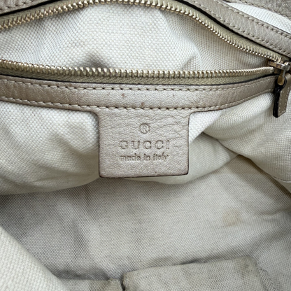 Gucci - Sac GG Canvas Beige Double Porté