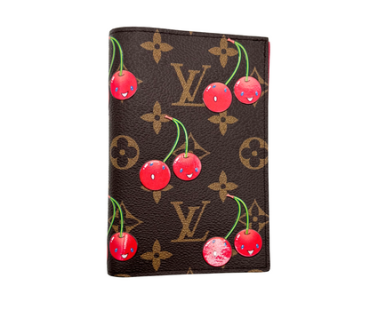 Louis Vuitton x Takashi Murakami Cherry Passport Cover Brown Monogram