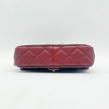 Chanel – Matelassé Cuir Verni Bordeaux