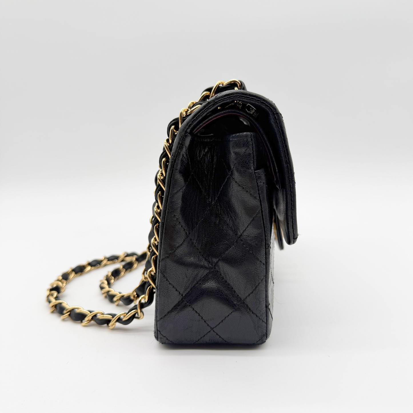 Chanel – Timeless Double Flap 23 cm Cuir Matelassé Noir