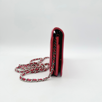 Chanel – Wallet on Chain Cuir Framboise