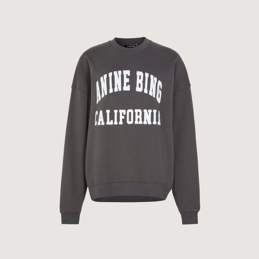 Anine Bing Sweatshirt Oversized Miles Felt Patch