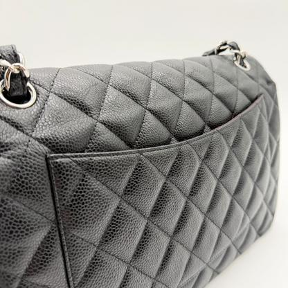 Chanel – Timeless Jumbo Double Flap 30 cm Cuir Caviar Noir