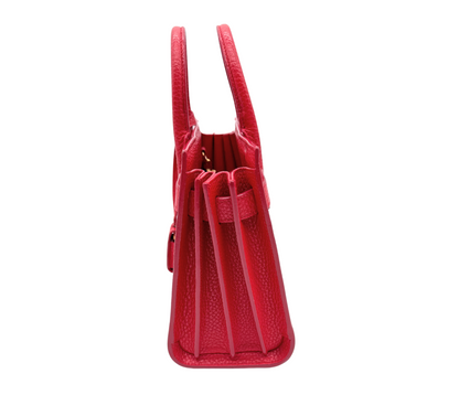 Saint Laurent – Sac de Jour Nano rouge cuir