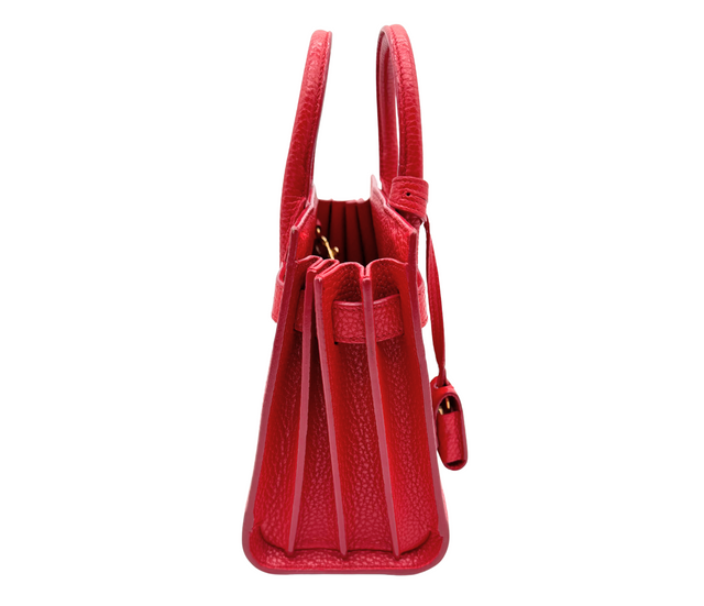 Saint Laurent – Sac de Jour Nano rouge cuir