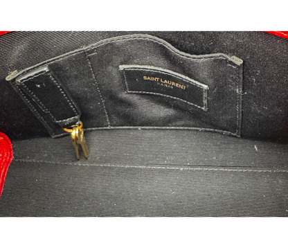 Saint Laurent – Sac de Jour Nano rouge cuir