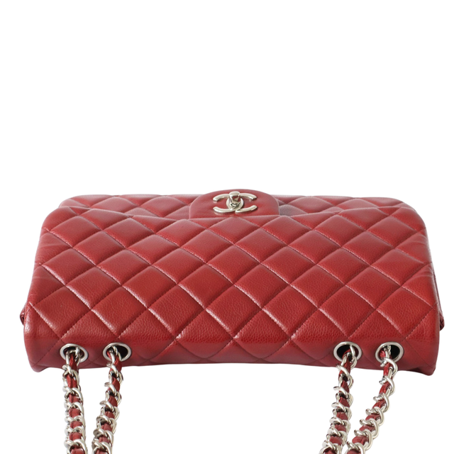 Chanel – Timeless Jumbo Classique Cuir Caviar Rouge Bordeaux