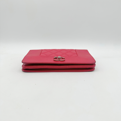 Chanel – Wallet on Chain Cuir Framboise