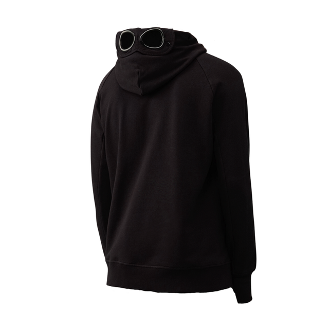 CP Company Sweat Hooded Diagonal Raised Fleece Black