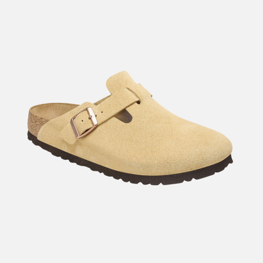 Birkenstock Boston Soft Footbed Suede – Latte Cream