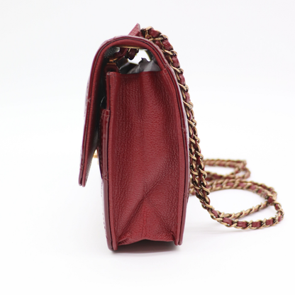 Chanel – Wallet on Chain Cuir Vernis Rouge Bordeaux