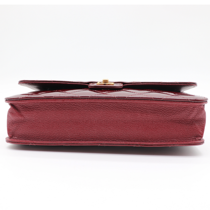 Chanel – Wallet on Chain Cuir Vernis Rouge Bordeaux