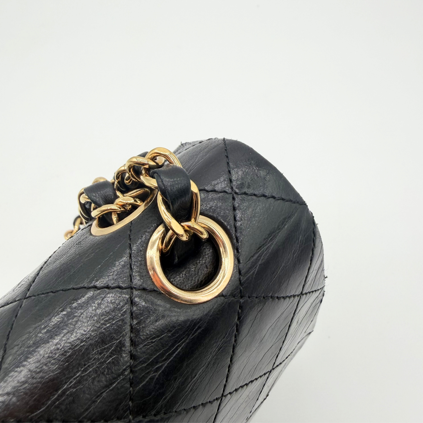 Chanel – Timeless Double Flap 23 cm Cuir Matelassé Noir