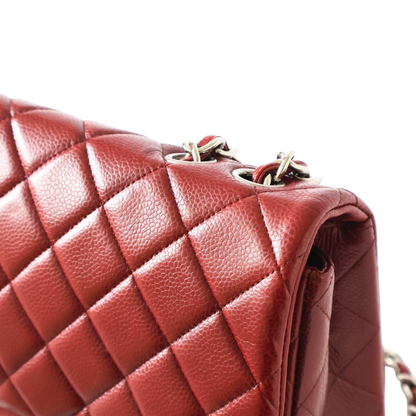 Chanel – Timeless Jumbo Classique Cuir Caviar Rouge Bordeaux