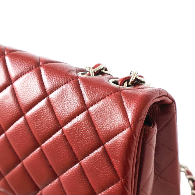 Chanel – Timeless Jumbo Classique Cuir Caviar Rouge Bordeaux