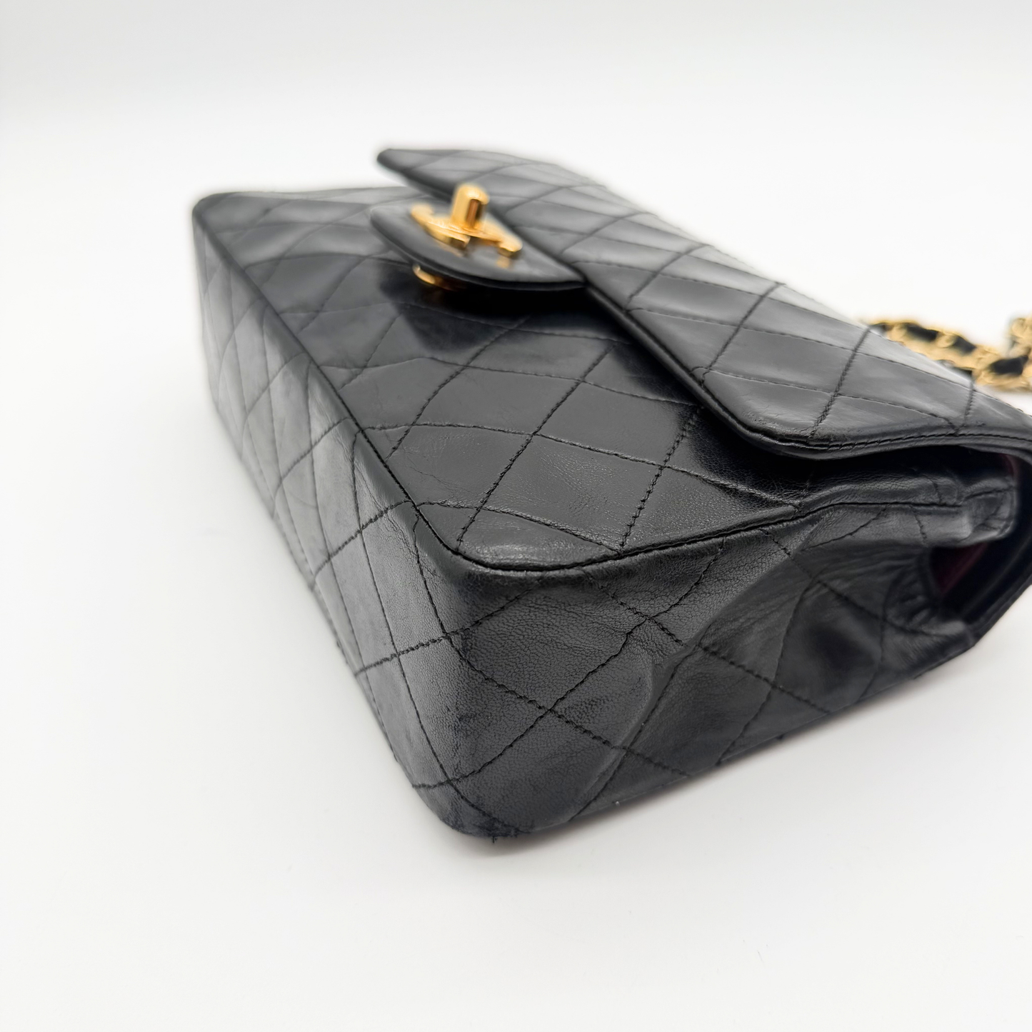 Chanel – Timeless Double Flap 23 cm Cuir Matelassé Noir