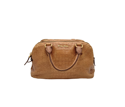 Miu Miu – Boston Cuir Effet Crocodile