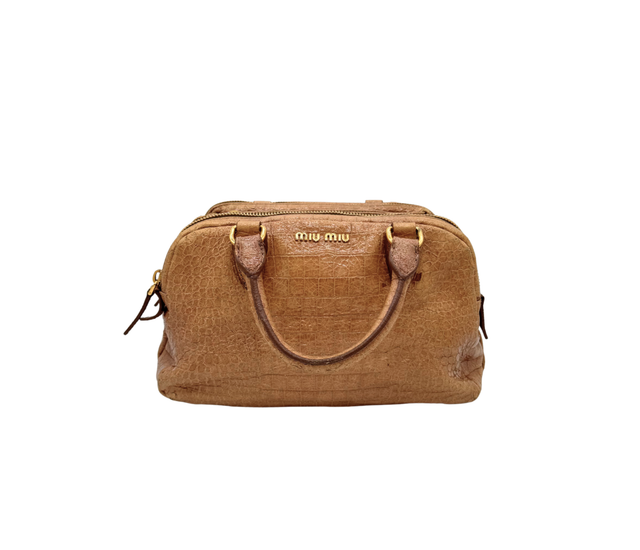 Miu Miu – Boston Cuir Effet Crocodile