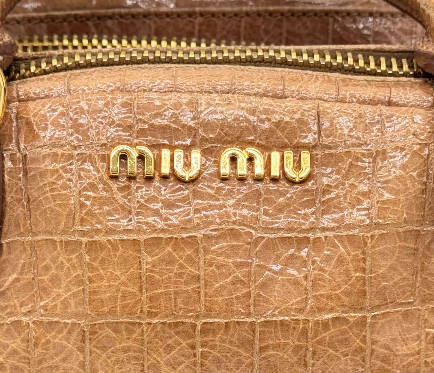 Miu Miu – Boston Cuir Effet Crocodile