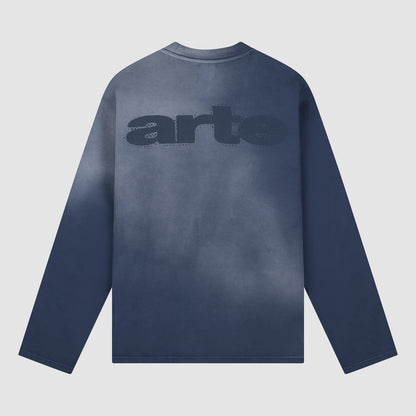 Longsleeve Stencil Sunfade bleu marine Arte Antwerp