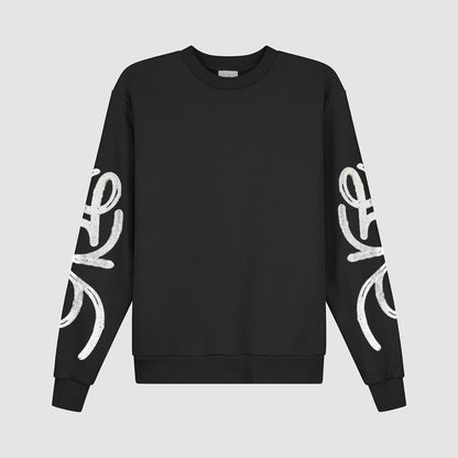 Sweat col rond Swirl noir Arte Antwerp