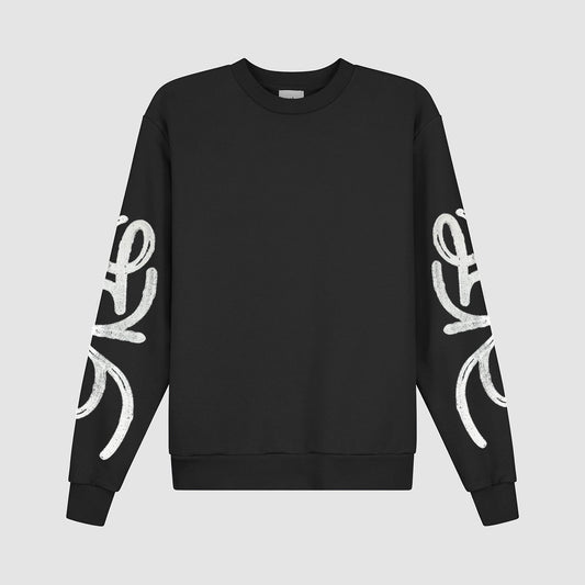 Sweat col rond Swirl noir Arte Antwerp