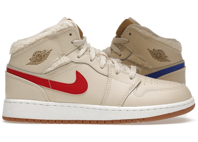 Air Jordan 1 Mid Fleece Pearl White