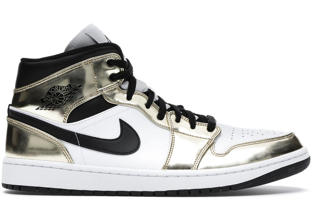 Air Jordan 1 Mid White Metallic Gold