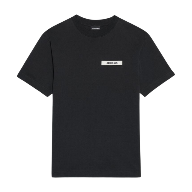 Jacquemus T-Shirt Noir Logo Ruban