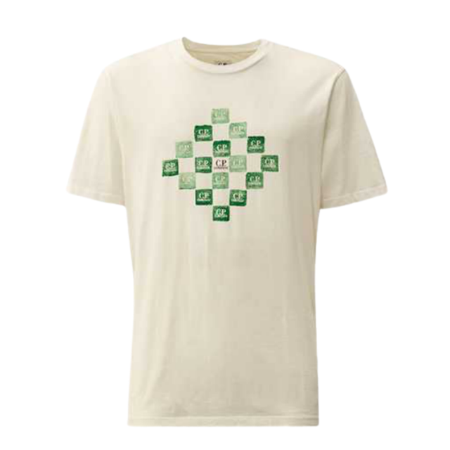 C.P Company - T-shirt à Logo Imprimé En Jersey Blanc