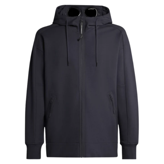 C.P. COMPANY SWEAT À CAPUCHE ZIPPÉ BLEU MARINE