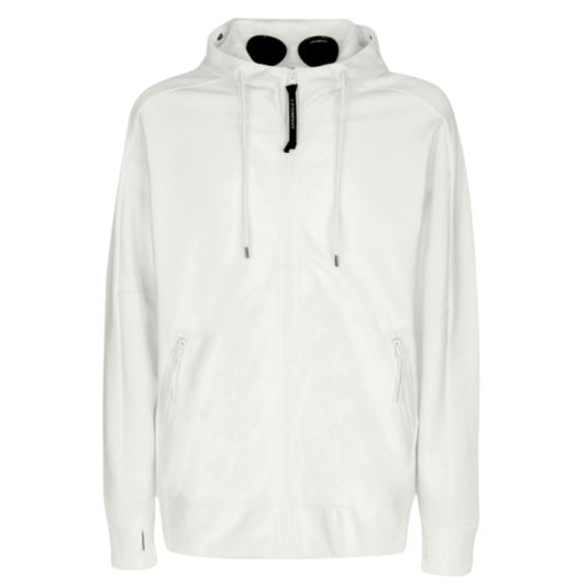 C.P. COMPANY SWEAT À CAPUCHE ZIPPÉ Blanc