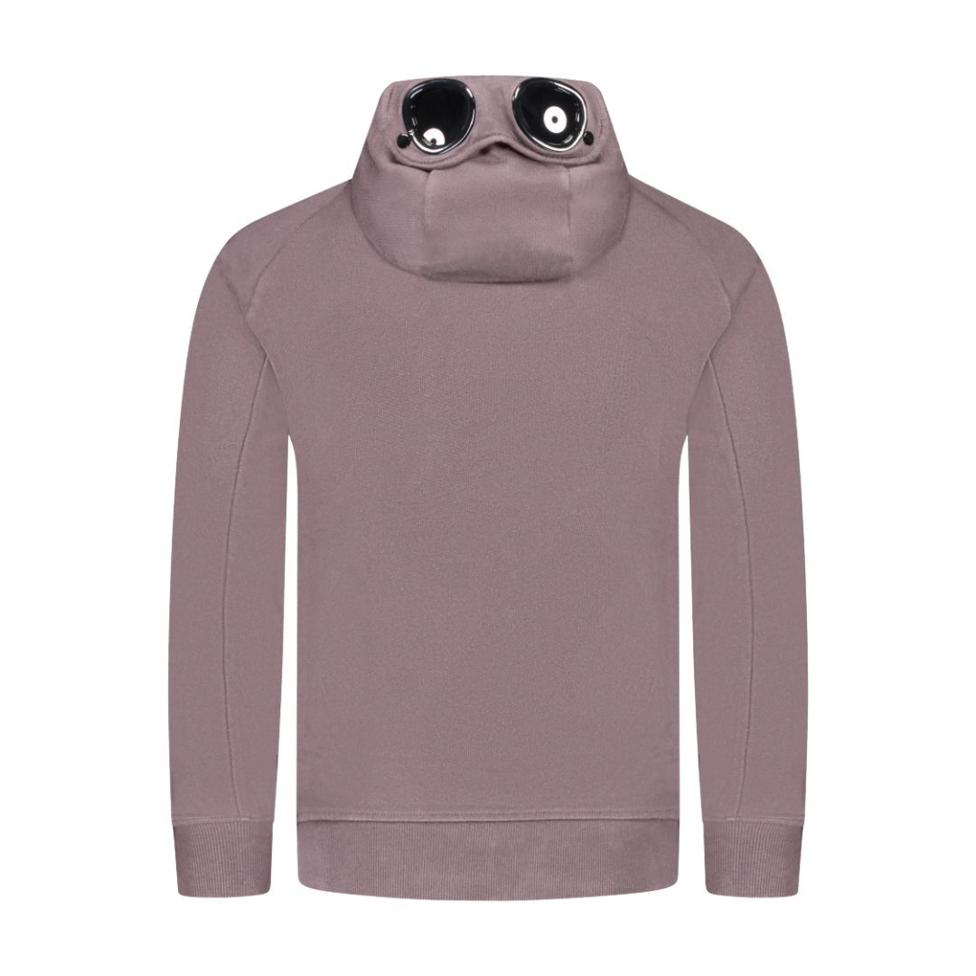 Sweatshirt zippé C.P. Company Diagonal Goggle à capuche Purple Dove