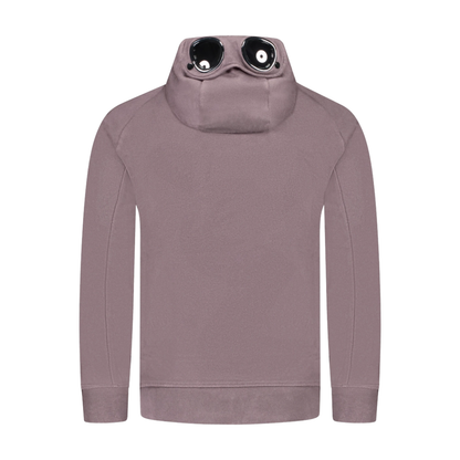 Sweatshirt zippé C.P. Company Diagonal Goggle à capuche Purple Dove