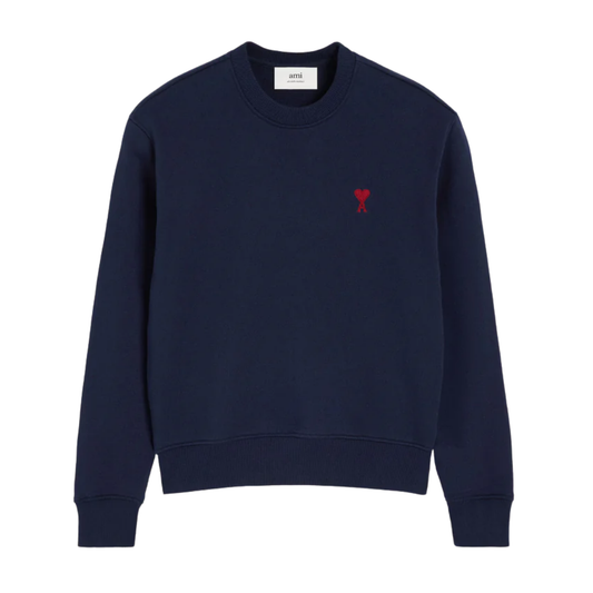 AMI Paris Sweatshirt Navy Ami De Coeur