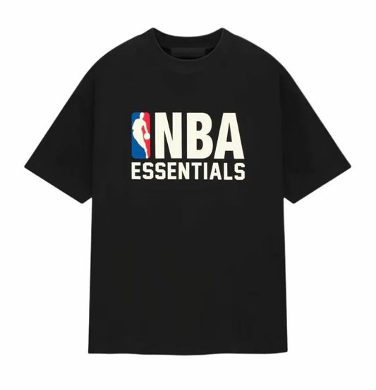 T-shirt fear of god Essentials FW24 vintage black and white logo