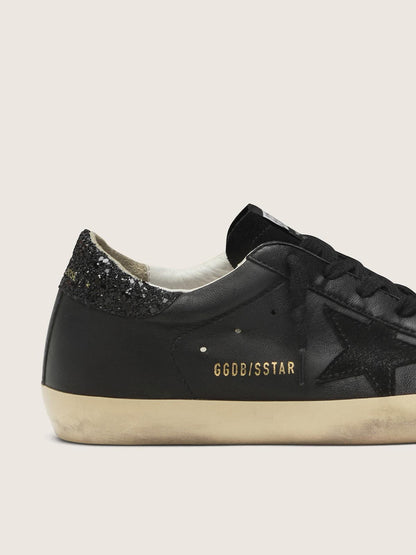 Golden Goose Super-Star nappa noir pailleté