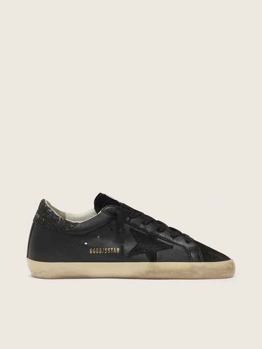 Golden Goose Super-Star nappa noir pailleté