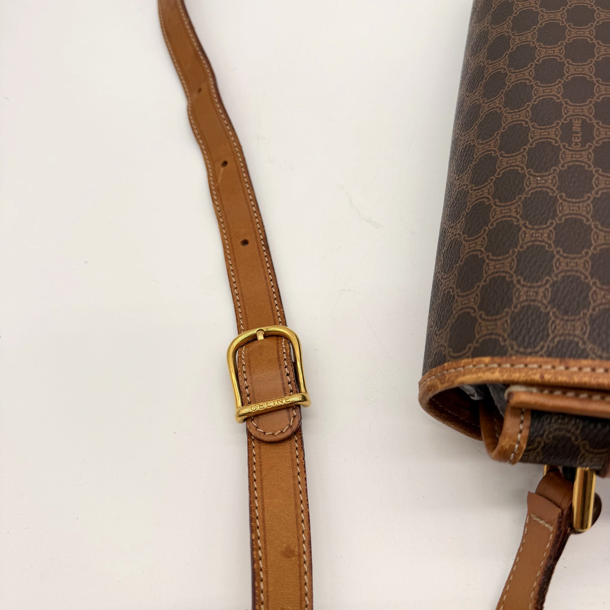 Céline Macadam Bandoulière Toile enduite - bandoulière réglable
